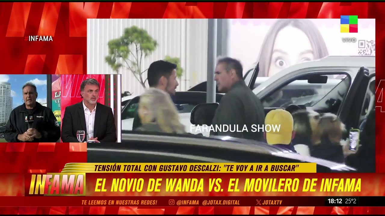👉TENSIÓN Y AMENAZAS: EL NOVIO DE WANDA NARA VS. EL MOVILERO DE INFAMA