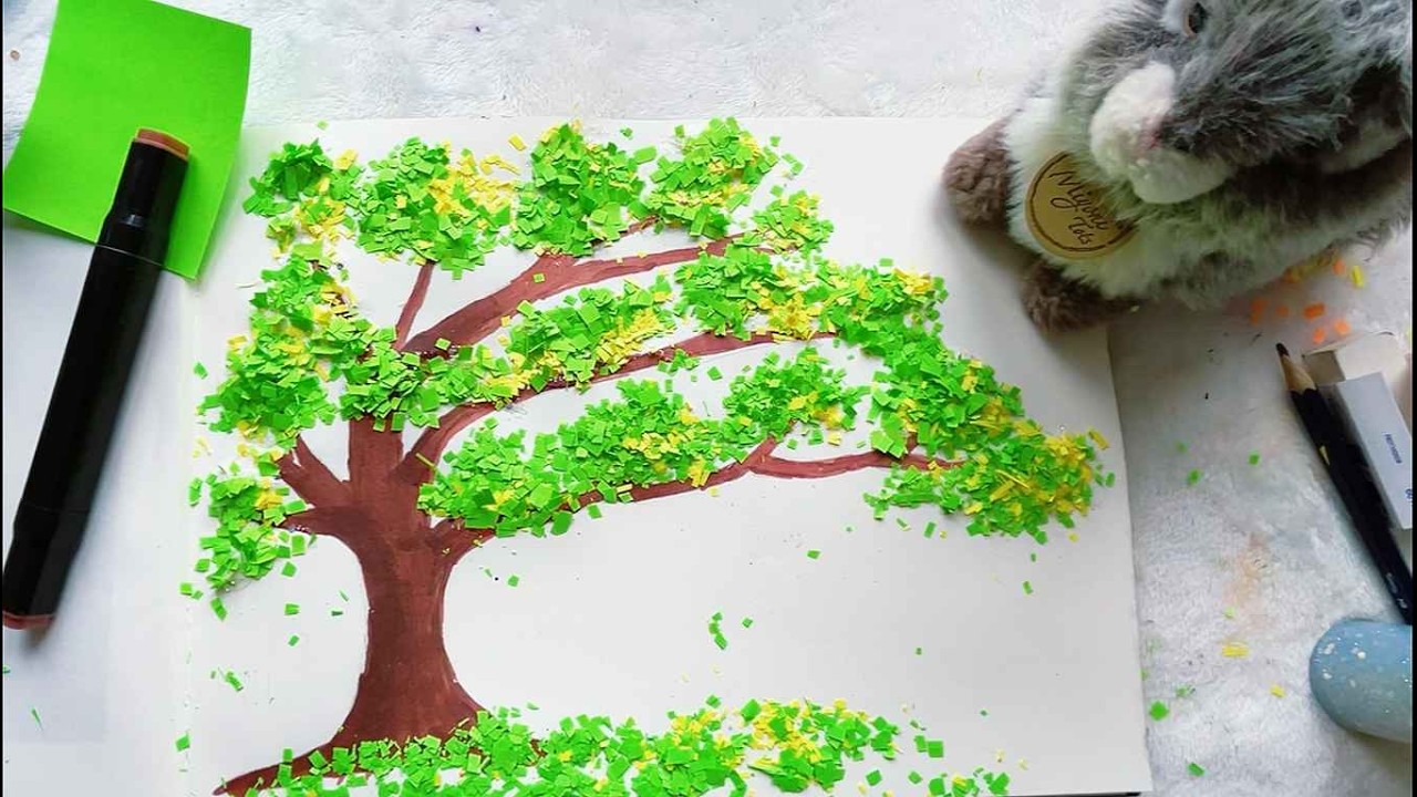 Tree made using StickyNotes