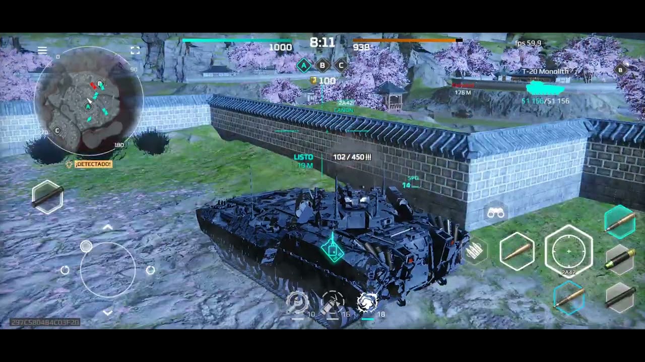 S23+  Test MWT Tank Battles Graficos Ultras 60 FPS.