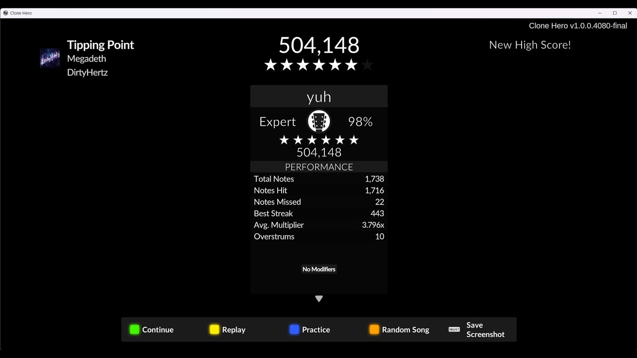 Tipping Point - Megadeth 98% (504,148)