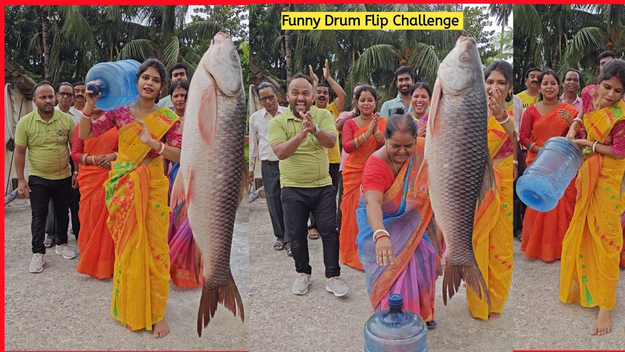 6Kg Rui Fish Funny Drum Flip Challenge Video 😂