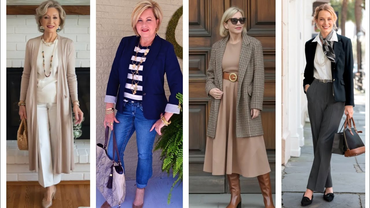 FASHION CLOTHING FOR WOMEN AGED +50 +60 YEARS +70 YEARS + 80 YEARS CLOTHING COMBINATIONS FOR LADIES