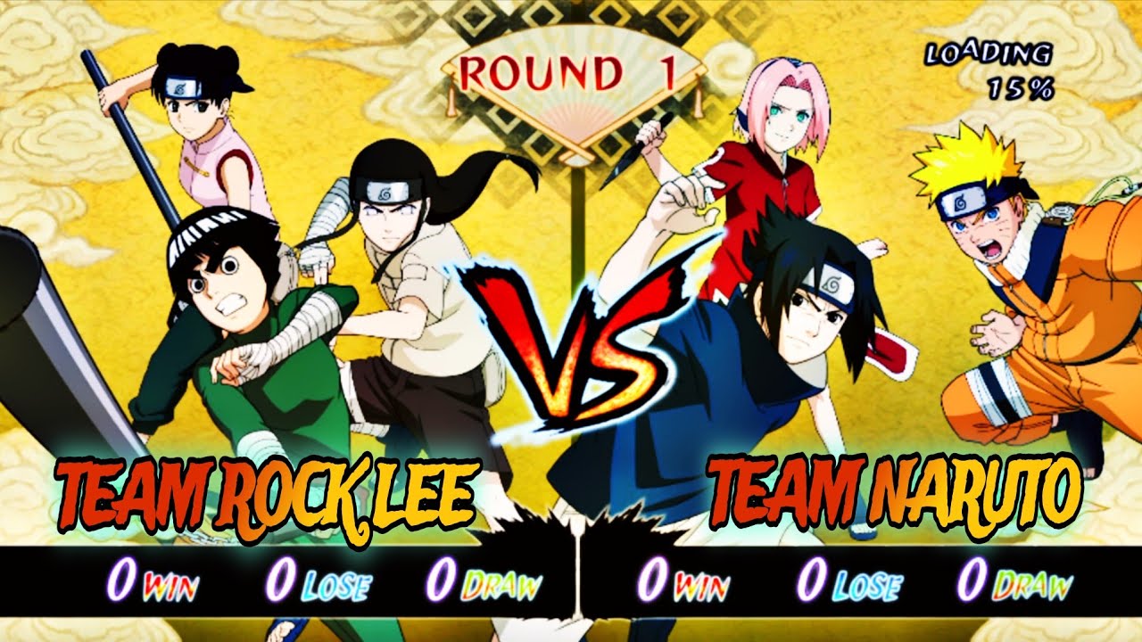 Team Naruto vs Team Rock Lee anime fight | Naruto Shippuden gameplay | NXBSUNSC | NSUNS