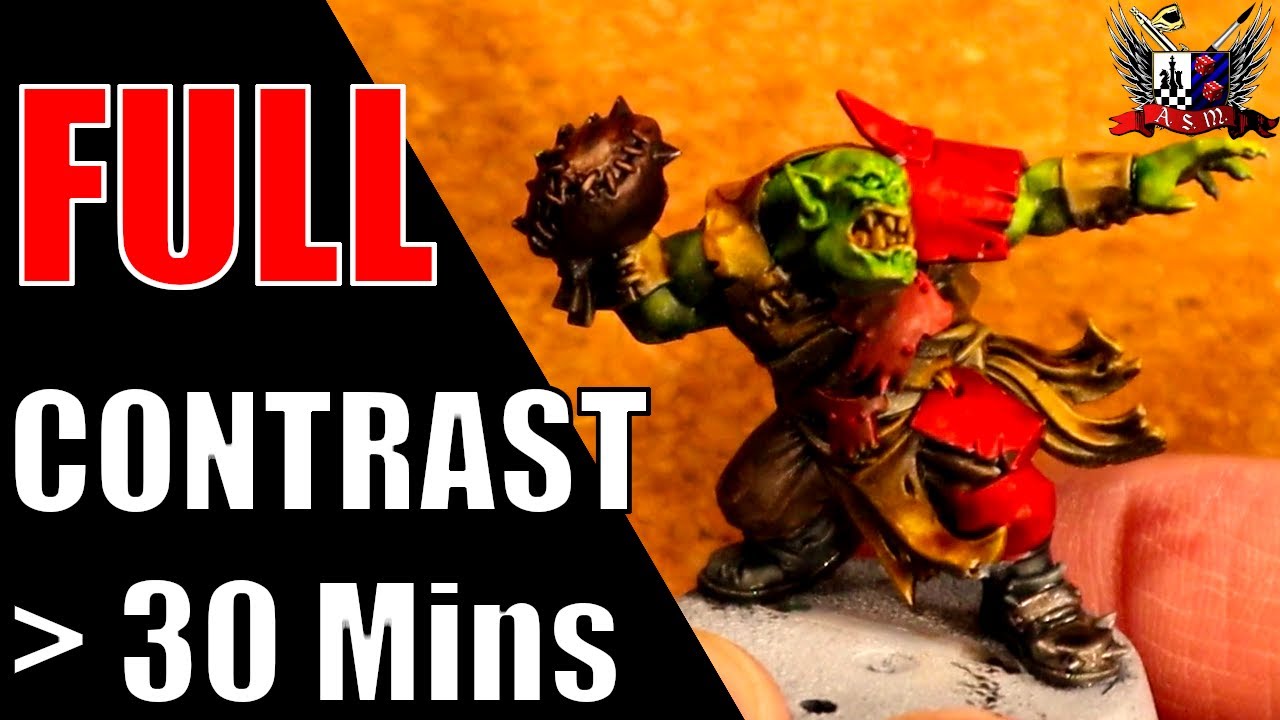 Une figurine FULL PINCEAU en moins de 30 minutes ? Comment peindre un ork pour Blood Bowl ?