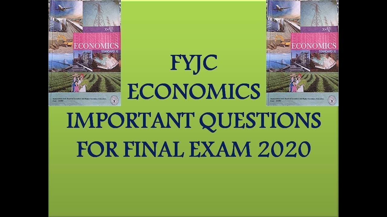 Fyjc economics important question 2020 final Exam | #fyjc | economics imp