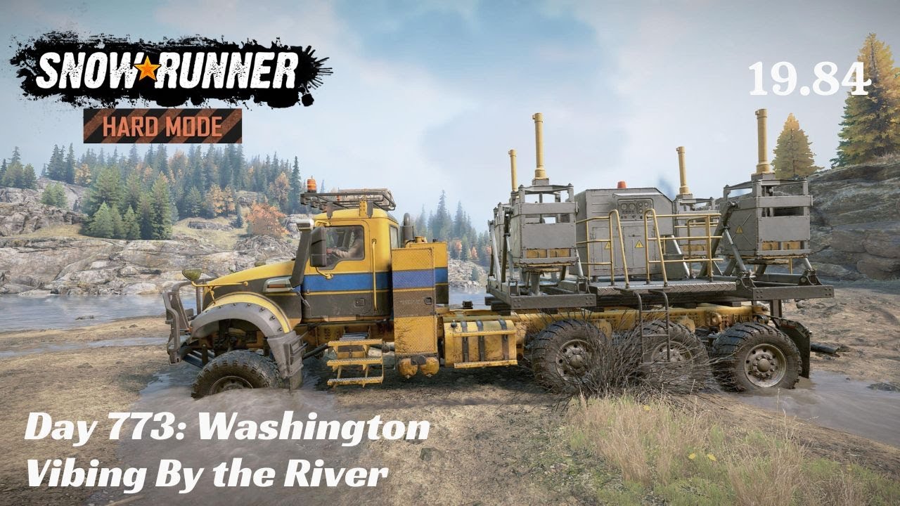 SnowRunner Hard Mode - R19 E84 - Vibing By the River