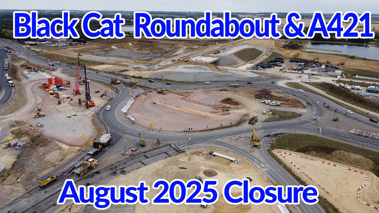 A1 / A428 Black Cat to Caxton Gibbet Roadworks - August 2025