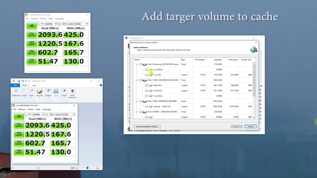 Improve Windows file transfer speed with ssd caching (demo)