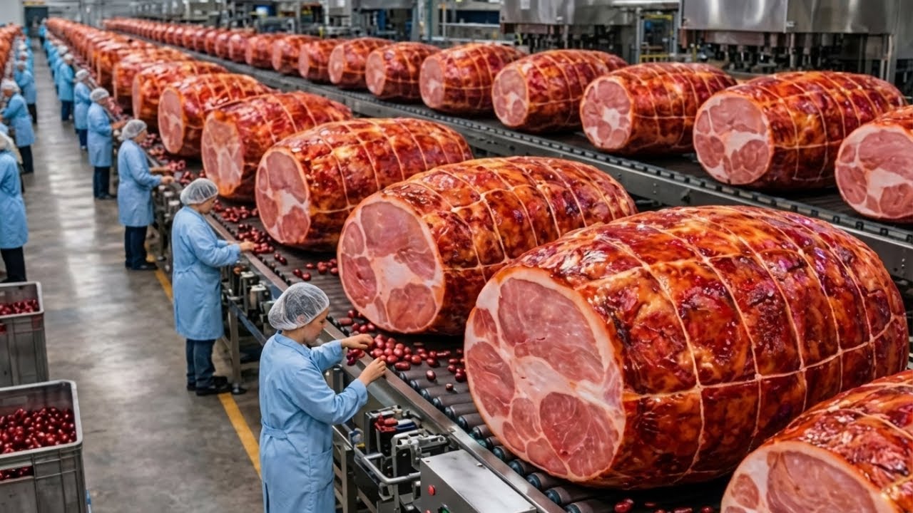 Inside a Modern Meat Factory: From Raw Pork to Holiday Glazed Ham