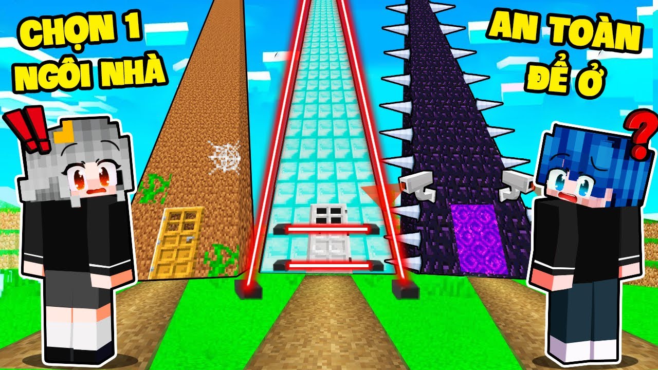 SAMMY THỬ THÁCH 24H CHỌN NGÔI NHÀ AN TOÀN NHẤT ĐỂ Ở TRONG MINECRAFT | PHONG CẬN ĐỘT NHẬP NHÀ AN TOÀN