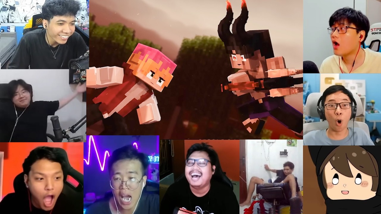 Semua Reaksi YouTuber BFB VS BRUTAL LEGENDS di Rewind Minecraft Indonesia 2024