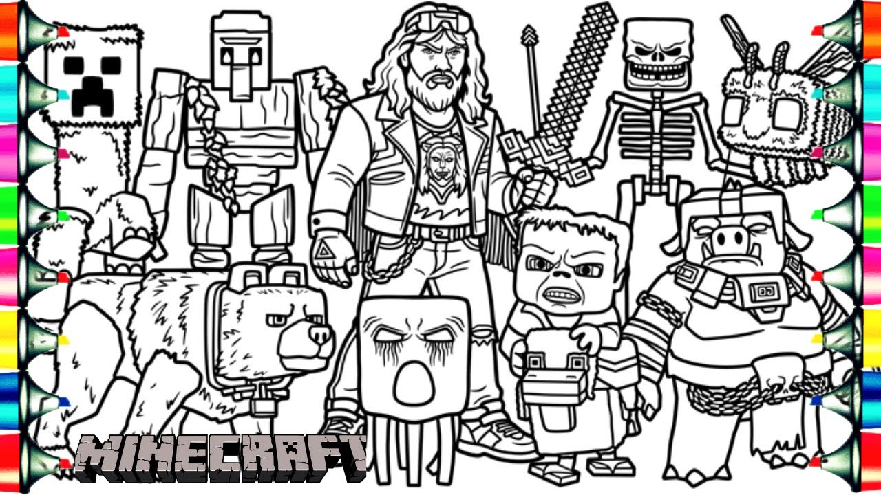MINECRAFT Movie New Coloring Pages / How to Color Minecraft Characters / NCS Music