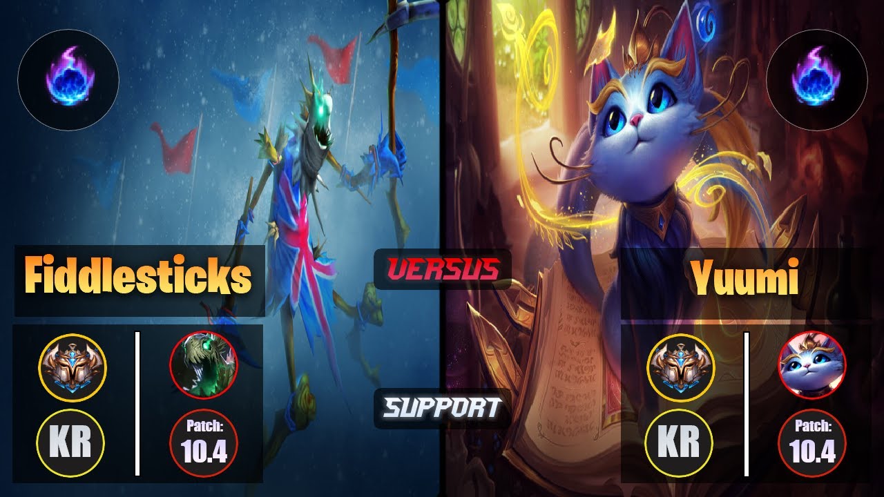 Challenger FIDDLESTICKS [Arcane Comet] (Support) VS  YUUMI - Challenger KR Patch 10.4