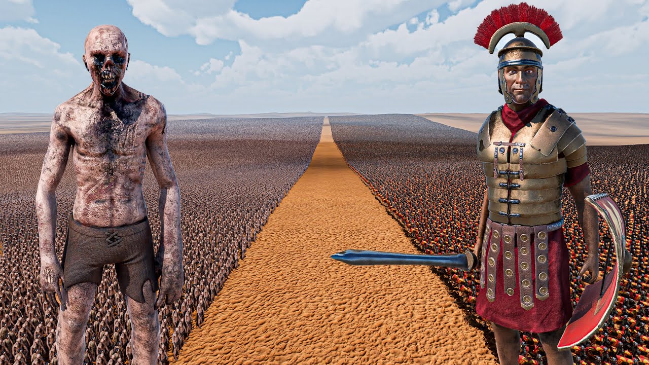 1 MILLION ZOMBIES vs 500.000 ROMAN GENERALS - Ultimate Epic Battle Simulator 2 UEBS 2