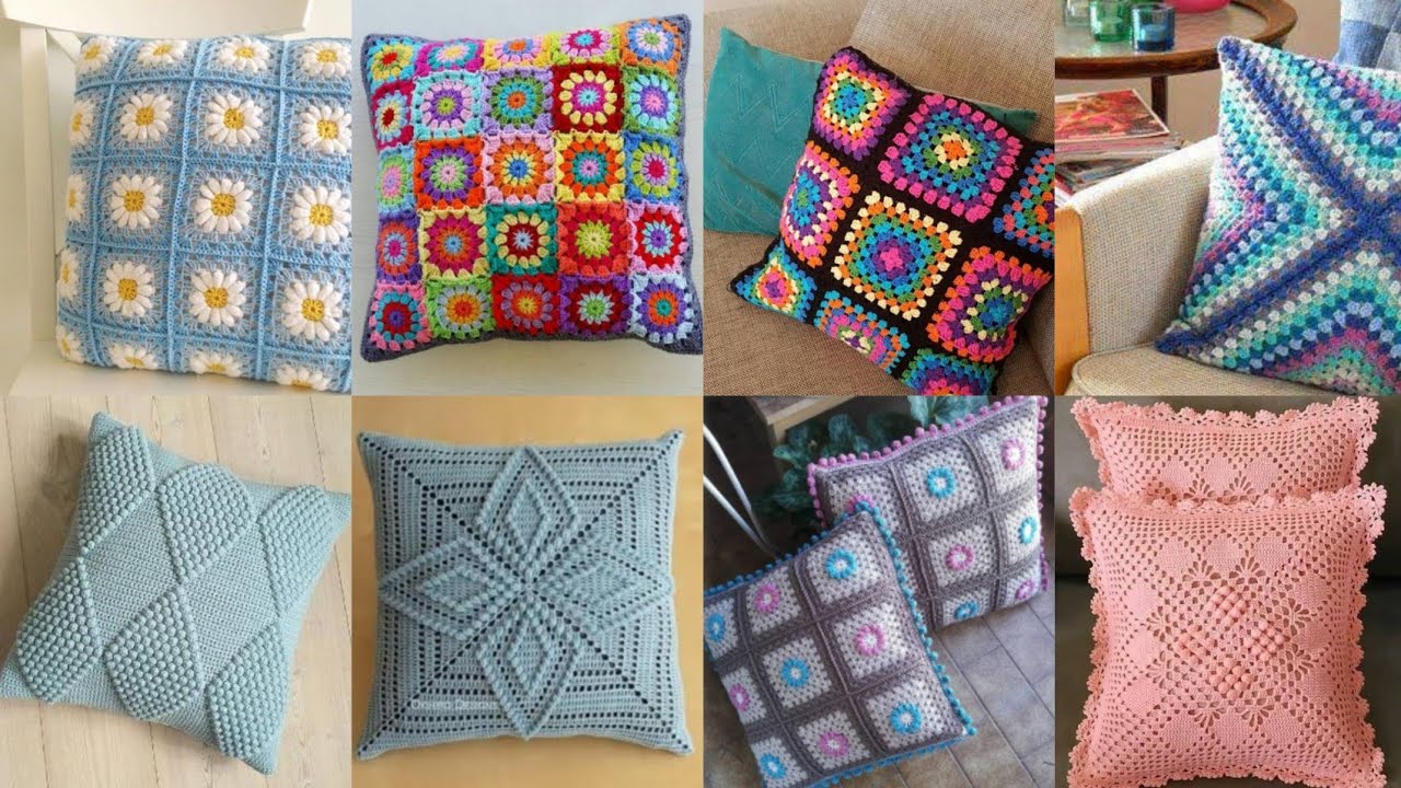 almohadas a crochet... cojines a crochet ...las mejores ideas para tus dise&ntilde;os....