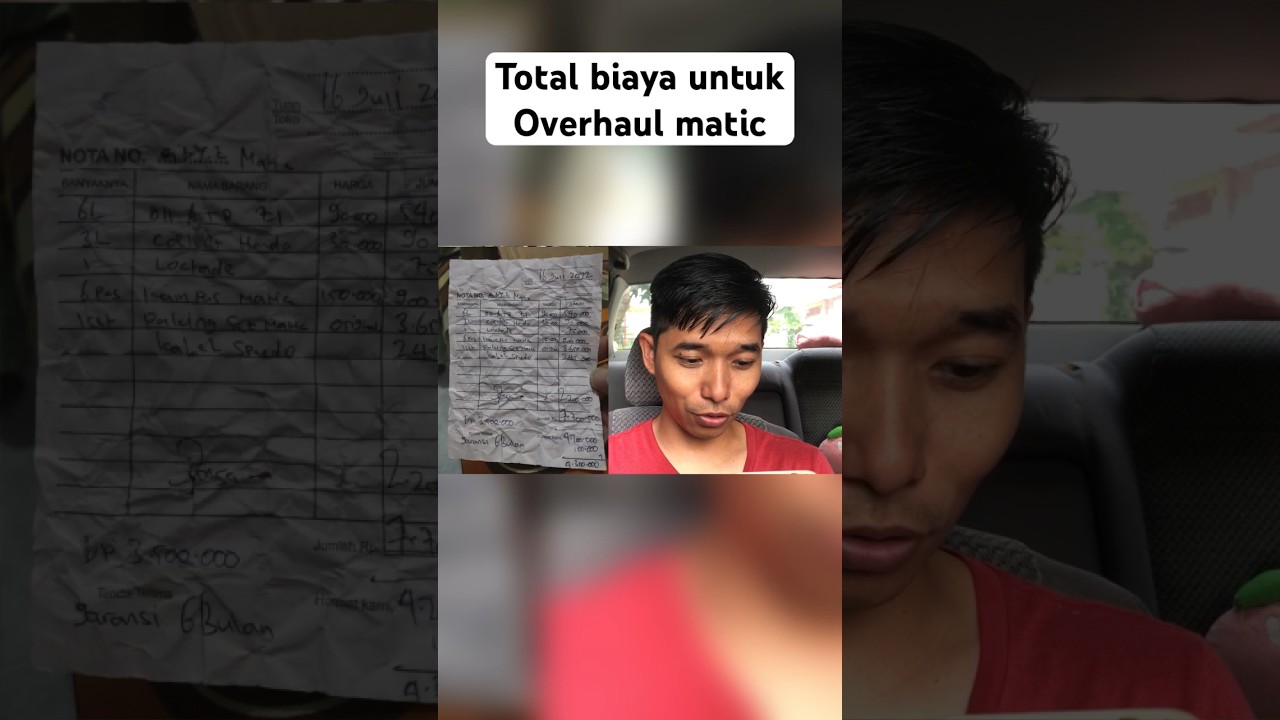 Biaya Overhaul Mobil Matic #shorts