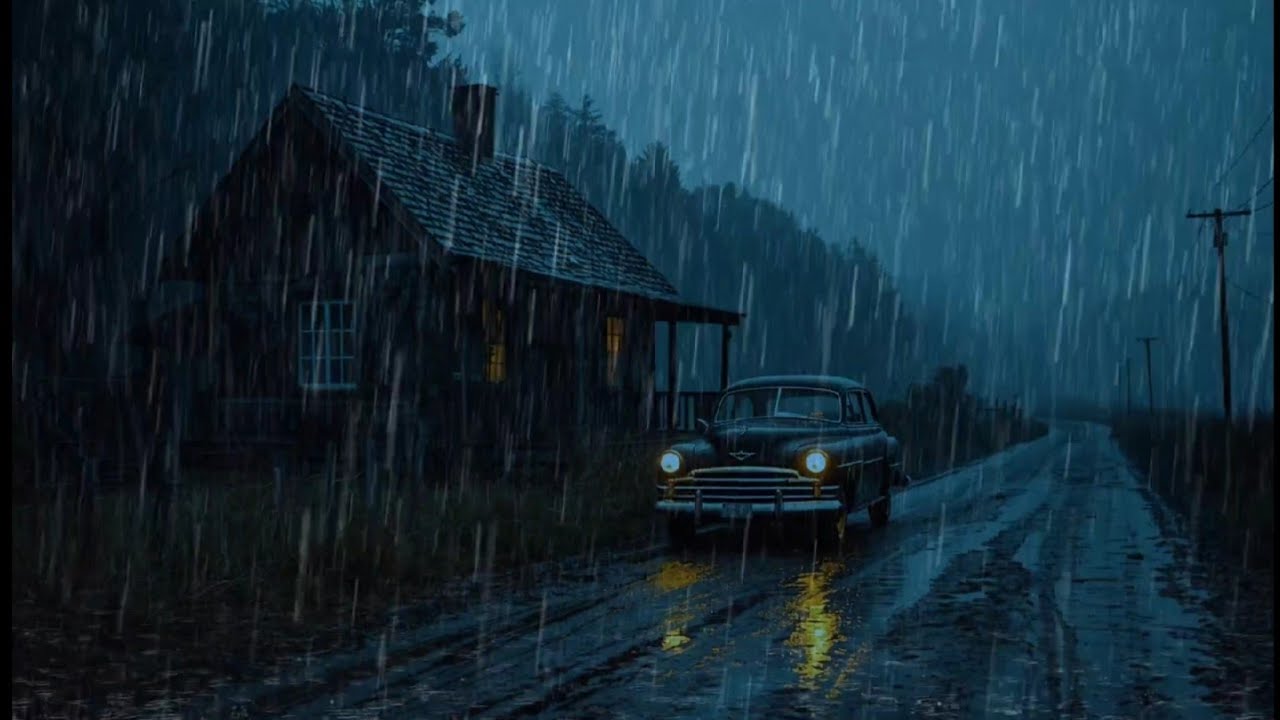 🌲Safe Inside the Cabin While Heavy Rain Falls Outside 🌧️ | Deep Sleep & Calm