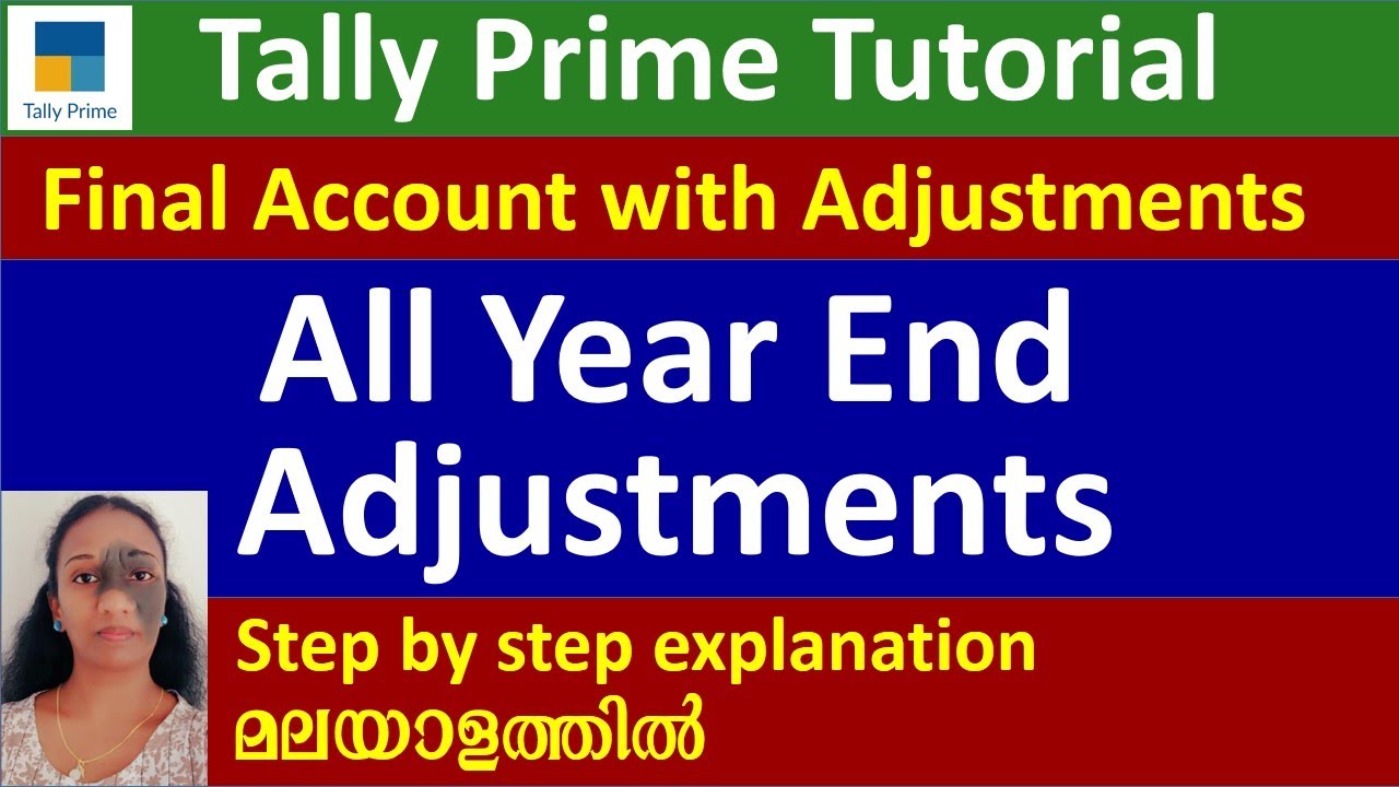 Final account with adjustments | Adjustment entries in tally Prime