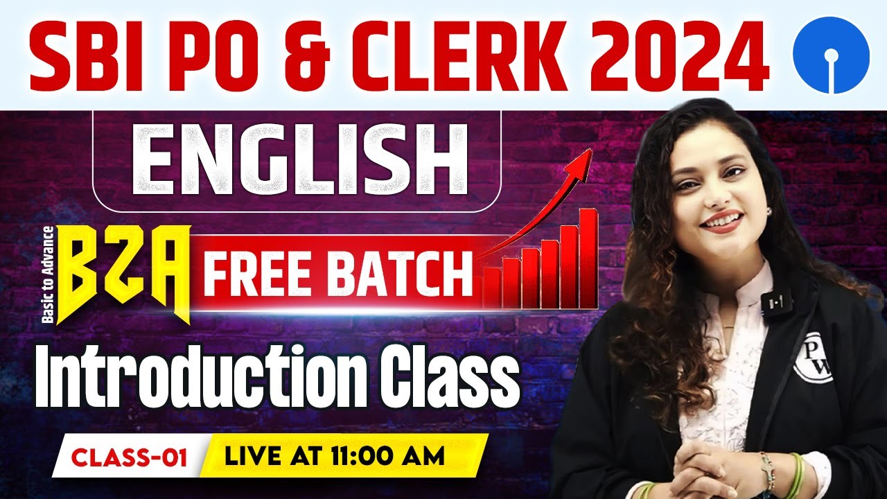SBI PO & Clerk 2024 | English Introduction Class | Basic to Advance | by Rupam Ma'am