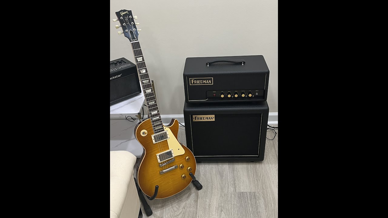 Frieman Pink Taco V2 and PT112 cab  15 minute demo with Gibson Les Paul R9 - low to high gain at end