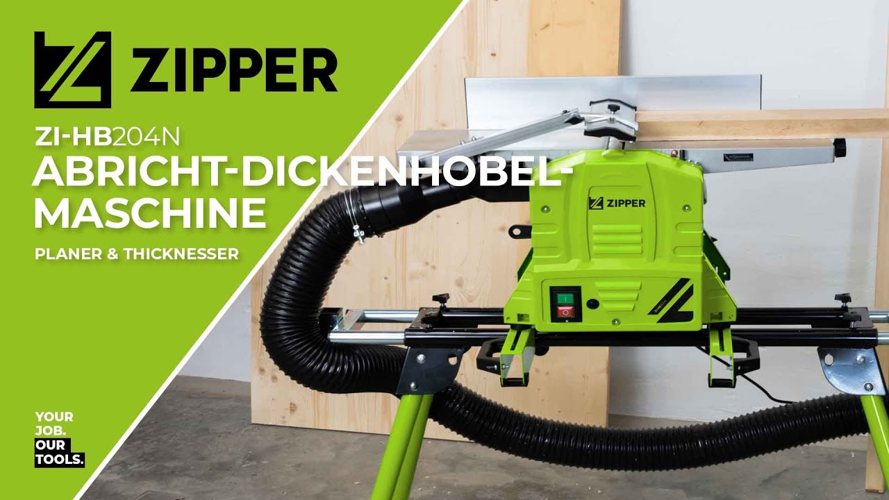 ZIPPER ZI-HB204N Abricht-Dickenhobelmaschine / planer-thicknesser (official ZIPPER)