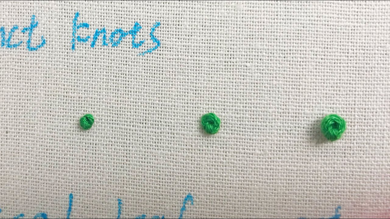 Basic hand embroidery stitches--French Knots/French Knot Stitch/法国结粒绣