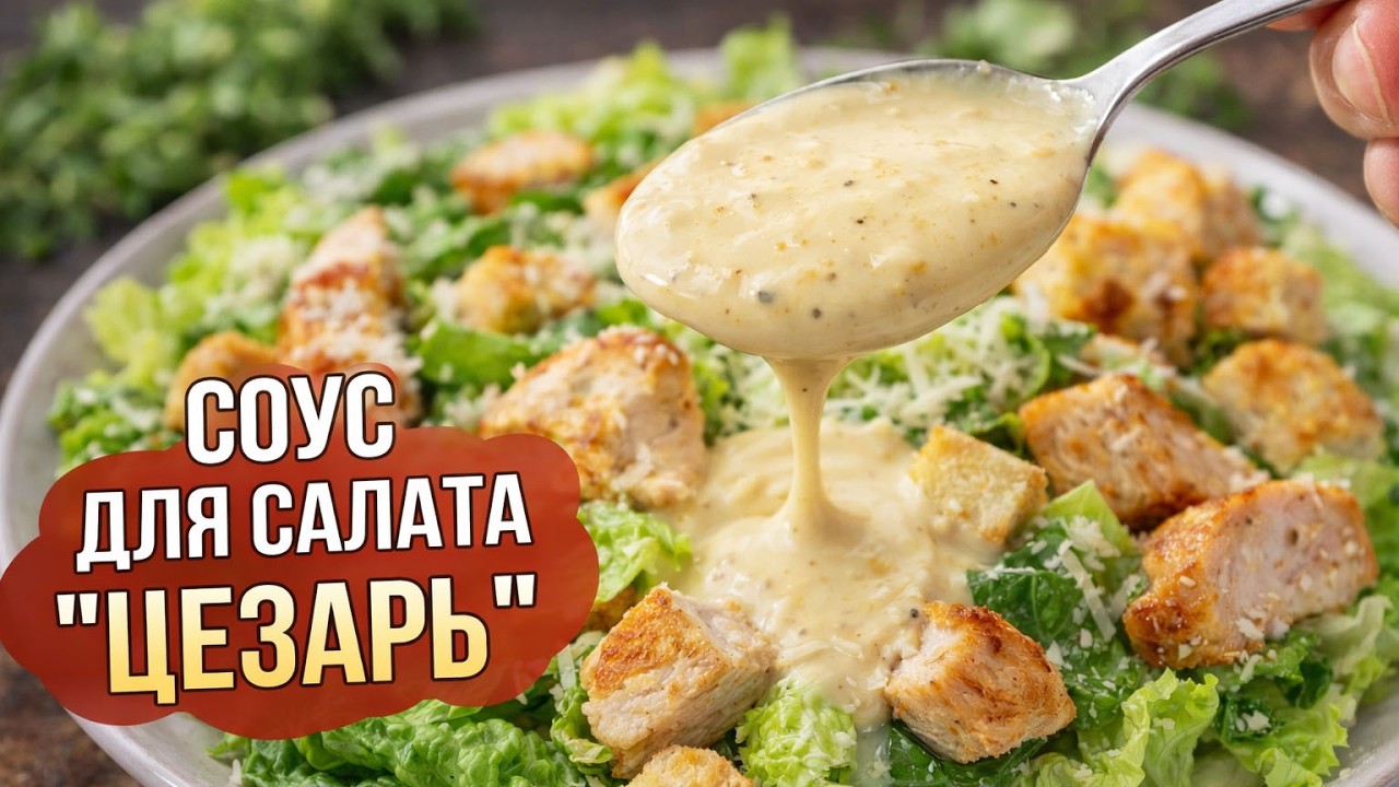 Соус для салата &laquo;ЦЕЗАРЬ&raquo; как в ресторане! Оригинальный рецепт в домашних условиях.