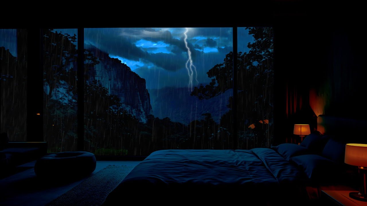 Rainhaven 🌧️ Window Rain & Gentle Thunder | Fall Asleep Fast 😴