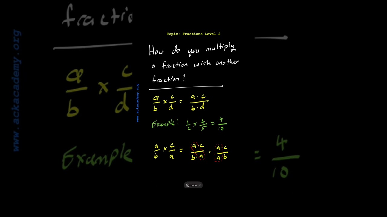 30. How do you multiply a fraction with another fraction?