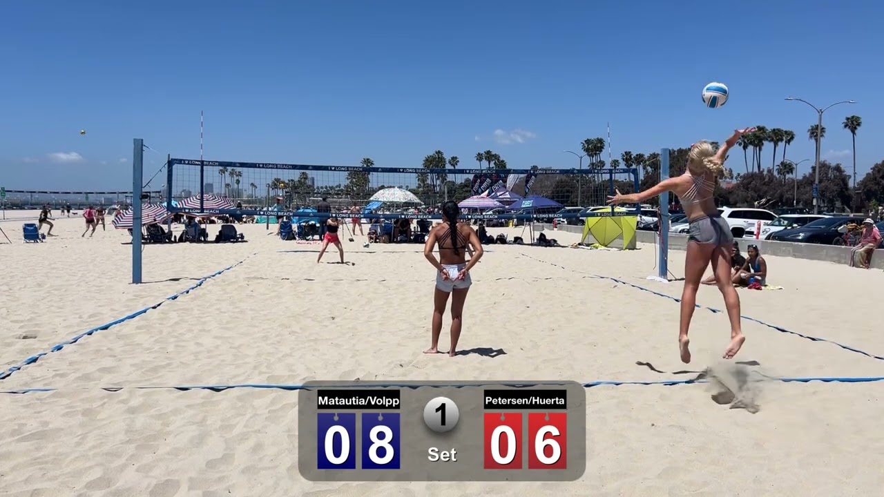 Pool play Petersen/Huerta vs Matautis/Volpp