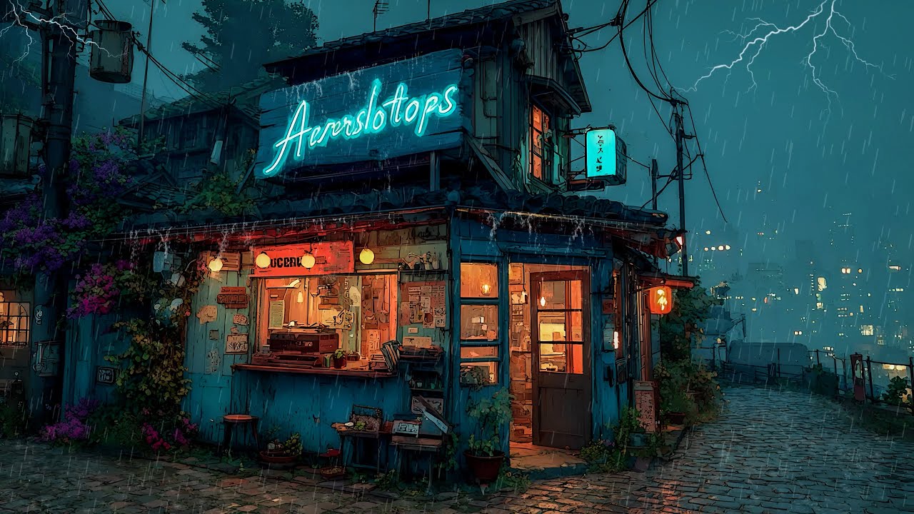 Midnight Calm 90s Lofi Rain 🌙 Chill Beats for Study & Sleep | 12 Hours Chill Mix