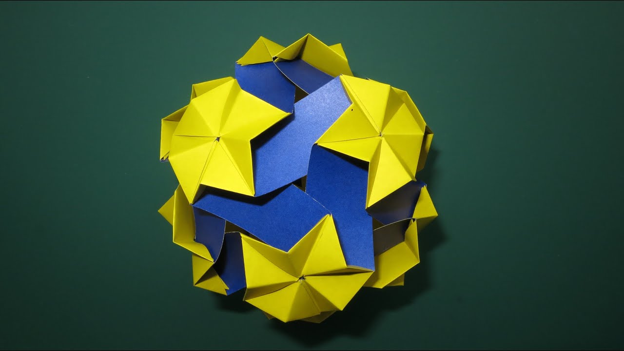 origami - modular - kusudama - celes 90 (Miyuki Kawamura) - tutorial - dutchpapergirl