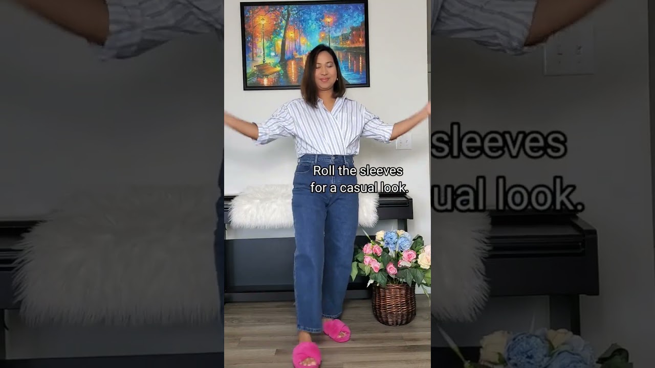 Get Ready With Me Elevated Basics Denim Jeans: Stripes Shirt #styleguide #style #styleinspo #denim
