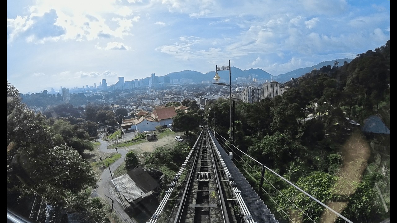 Penang Hill Funicular Railway Ride - Descent Front View (Nov 2024) (4K)