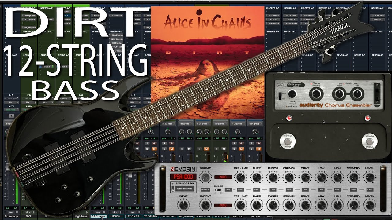 Dave Jerden's 12-string Bass Production Techniques, Alice in Chains, Anthrax, King's X, Cheap Trick