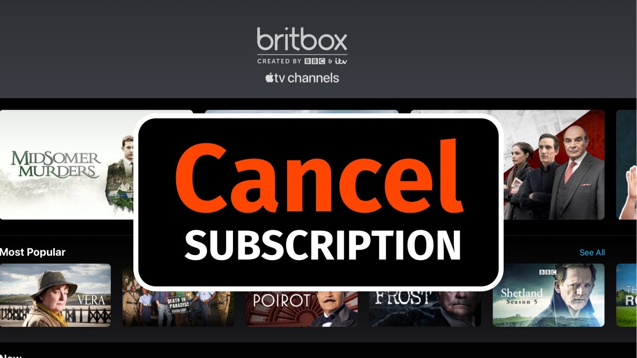 How to Cancel britbox created by BBC & itv Subscription | Apple TV Channel