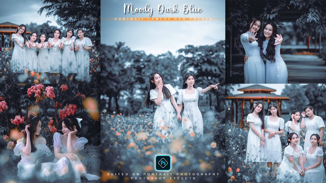 Moody Dark Blue Tone | Camera Raw Free Preset | Photoshop Color Grading Tutorial
