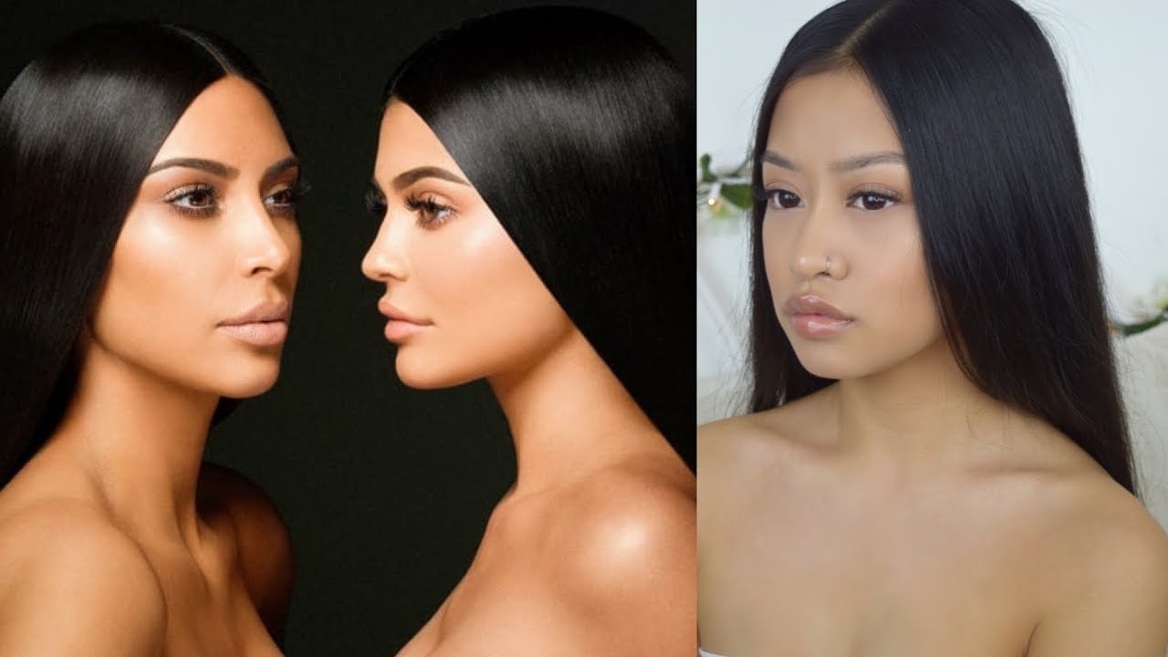 STRAIGHT HAIR ROUTINE • KKW X KYLIE Inspired