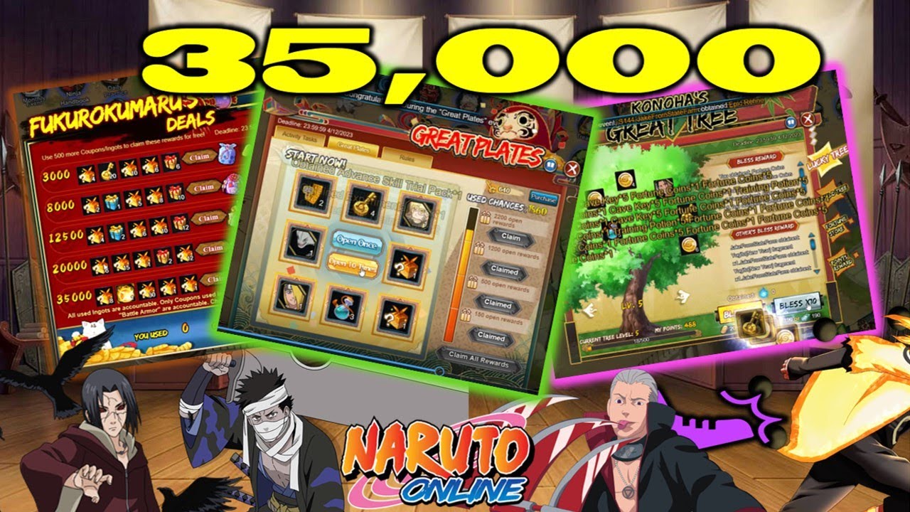 35K Frees Six Paths Naruto Account from Boredom || Naruto Online