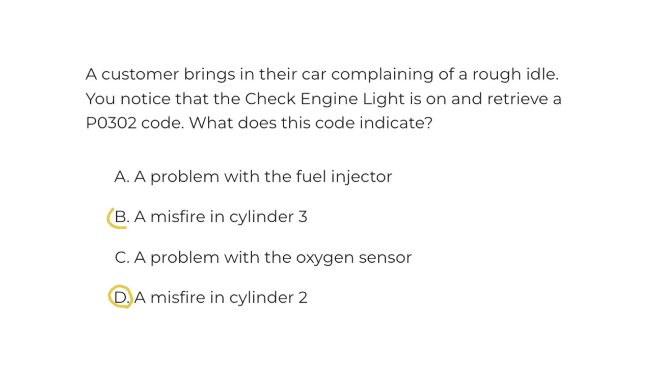 Free ASE Practice   A1   Question 1