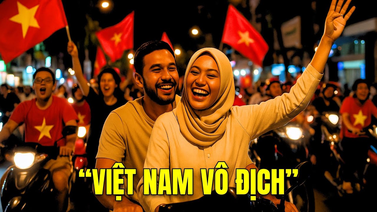 Tưởng Là Bạo Loạn, Hóa Ra Là ĐI BÃO Bóng Đá Khiến cặp đôi INDONESIA Muốn Ở Lại Việt Nam