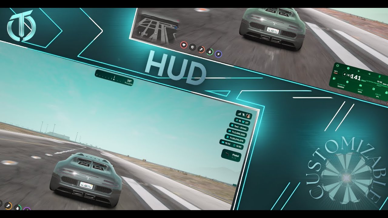 Modern FiveM HUD Script | Optimized & Clean UI | PARVA SCRIPTS [ESX/QBCore/QBox]