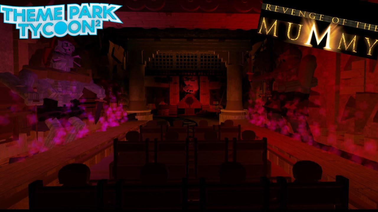 Revenge of the Mummy created in Roblox TPT2 Theme Park Tycoon 2 from Universal Studios
