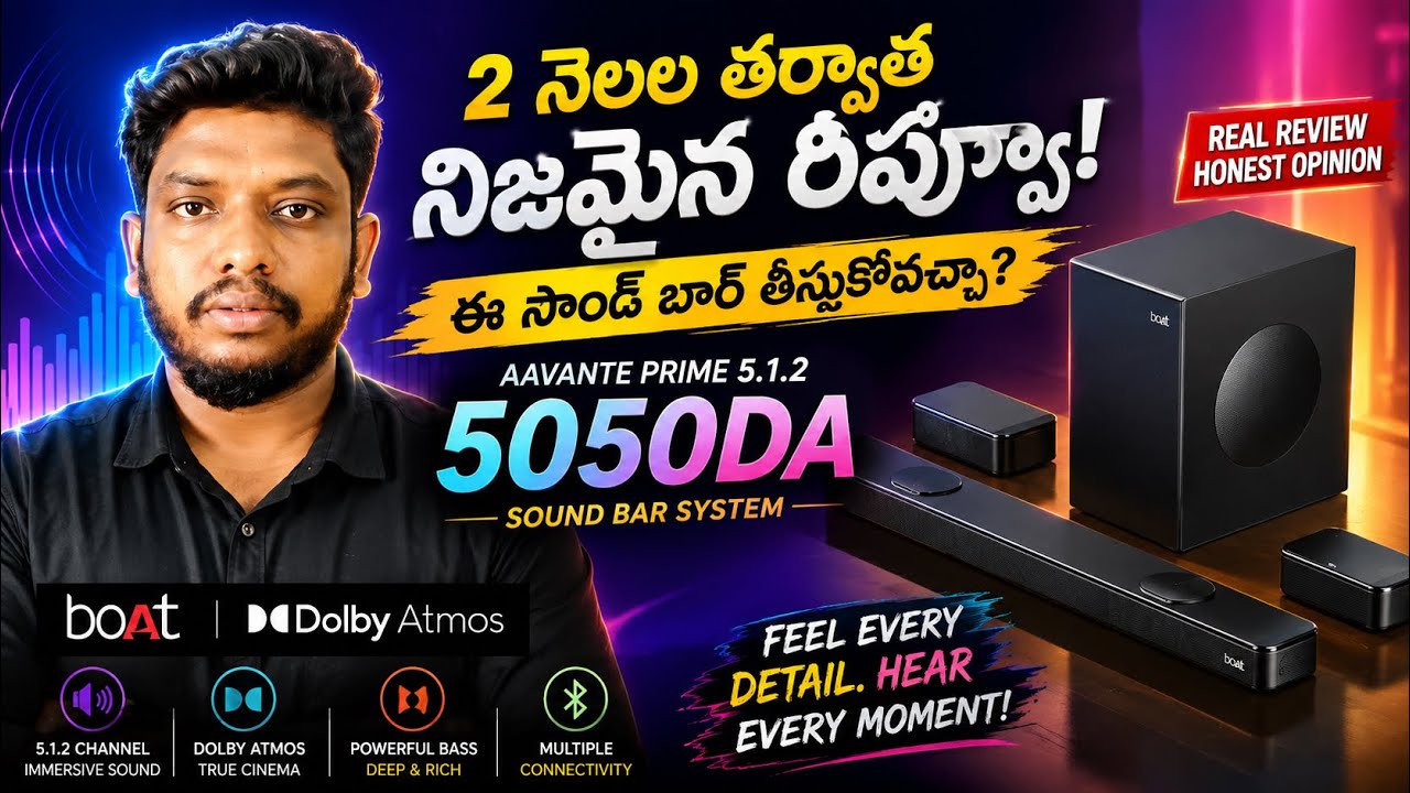 boAt Aavante Bar 5050DA 5.1.2 Dolby Atmos Soundbar – 2 Months Review & Experience