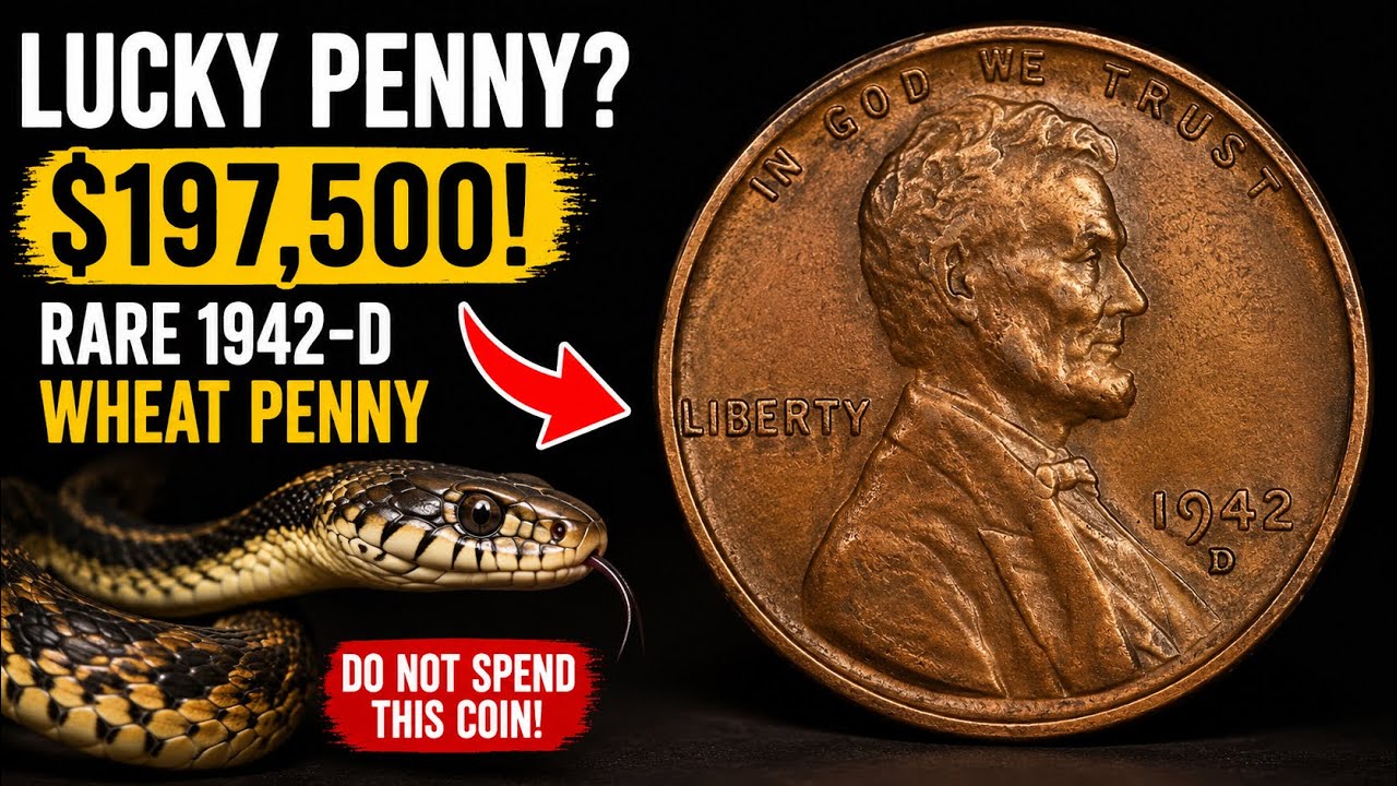 Lucky Penny Worth $197,500? 💰 Rare 1942-D Wheat Penny Hidden Treasure! | Valuable Coins To Look For