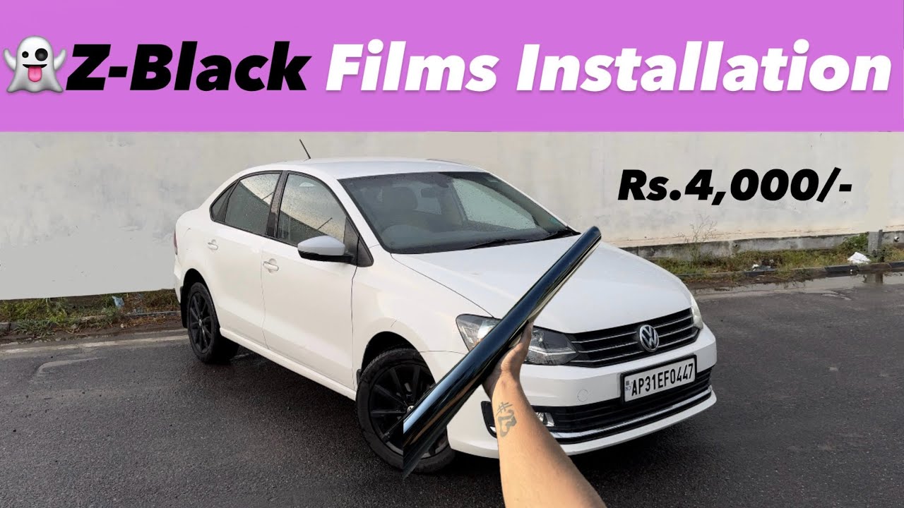 Z-Black Films installation in Volkswagen Vento for Best price | Part - 2 in Telugu by #23
