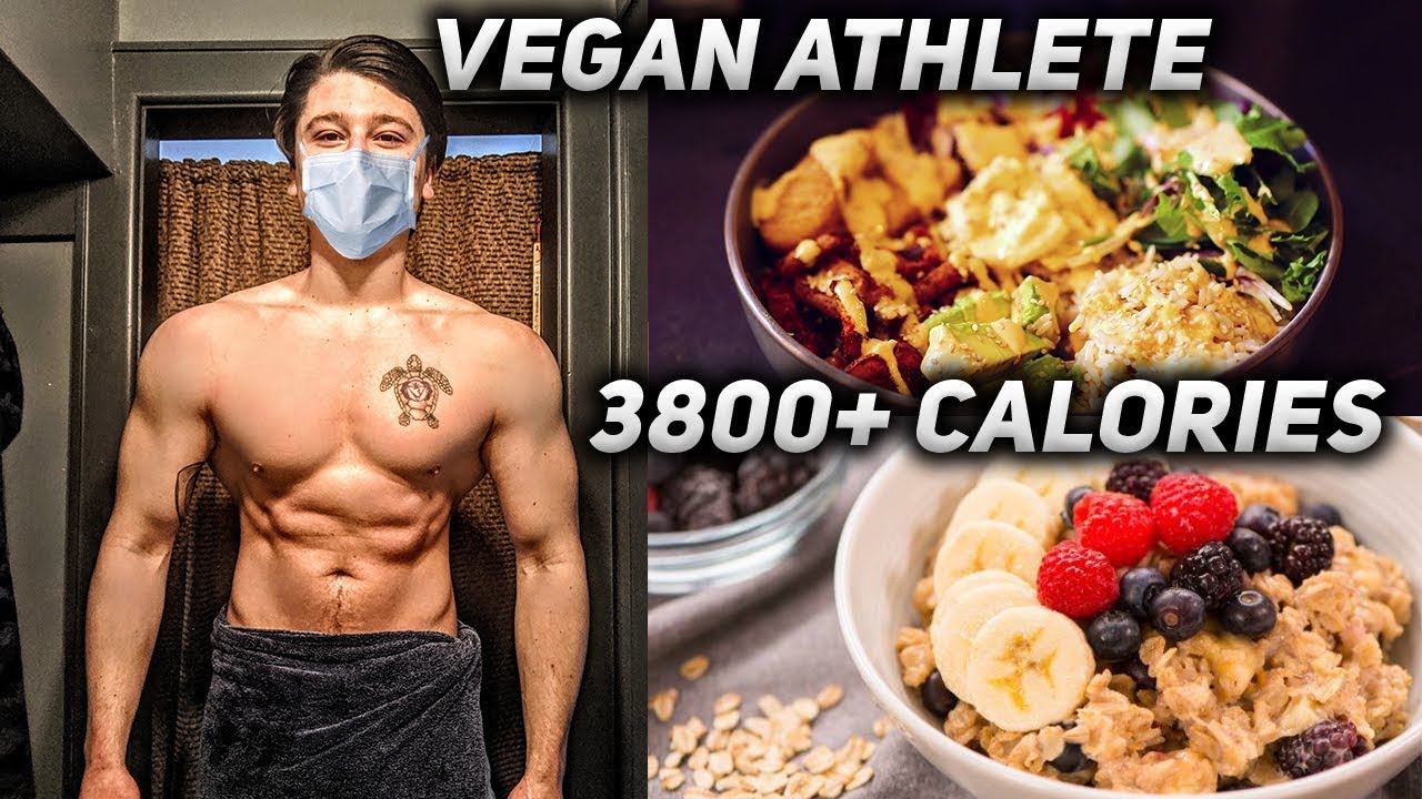 What A 220lb Vegan Athlete Eats During Quarantine (3800+ CALORIES) | Vegan Bulk