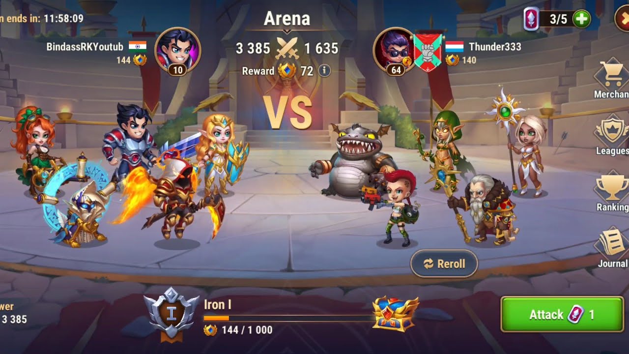 Hero Wars Arena Battle 🔥 Epic PvP Fight | Iron League Push | Best Team Strategy 2026 | Gameplay
