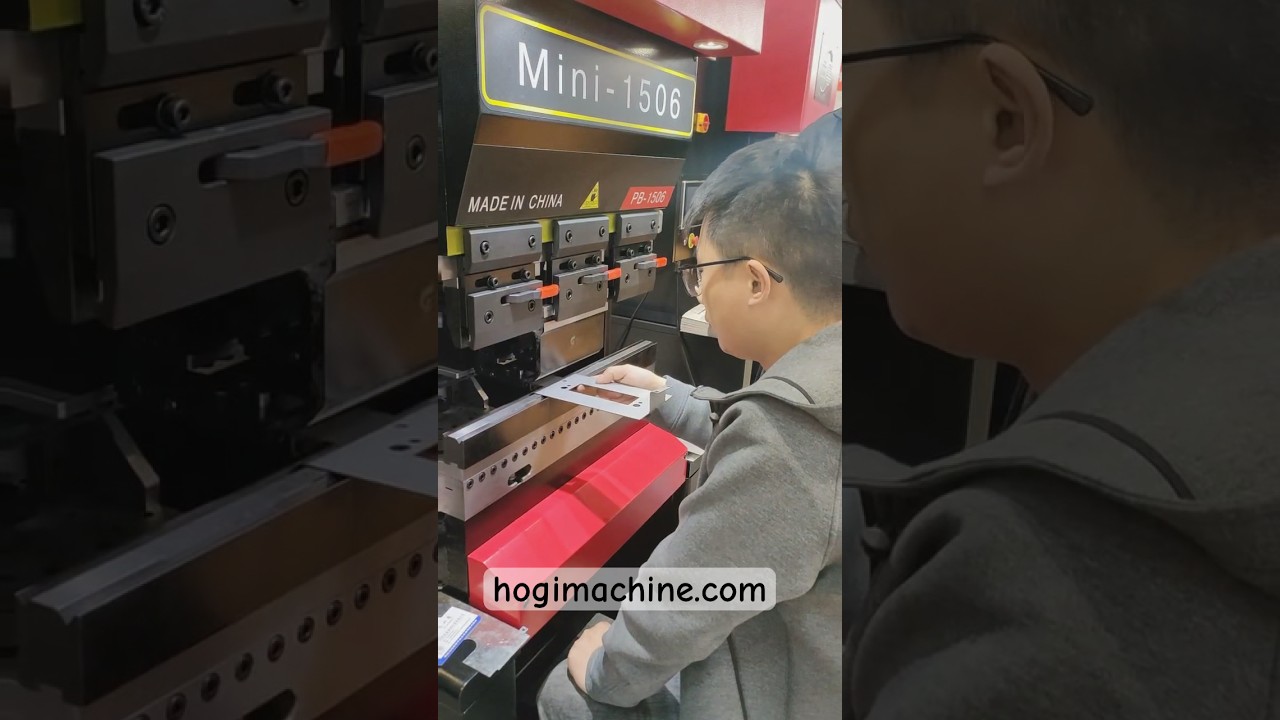 HOGI 100% Electric Servo mini press brake CNC bending machine for small metal parts #minipressbrake