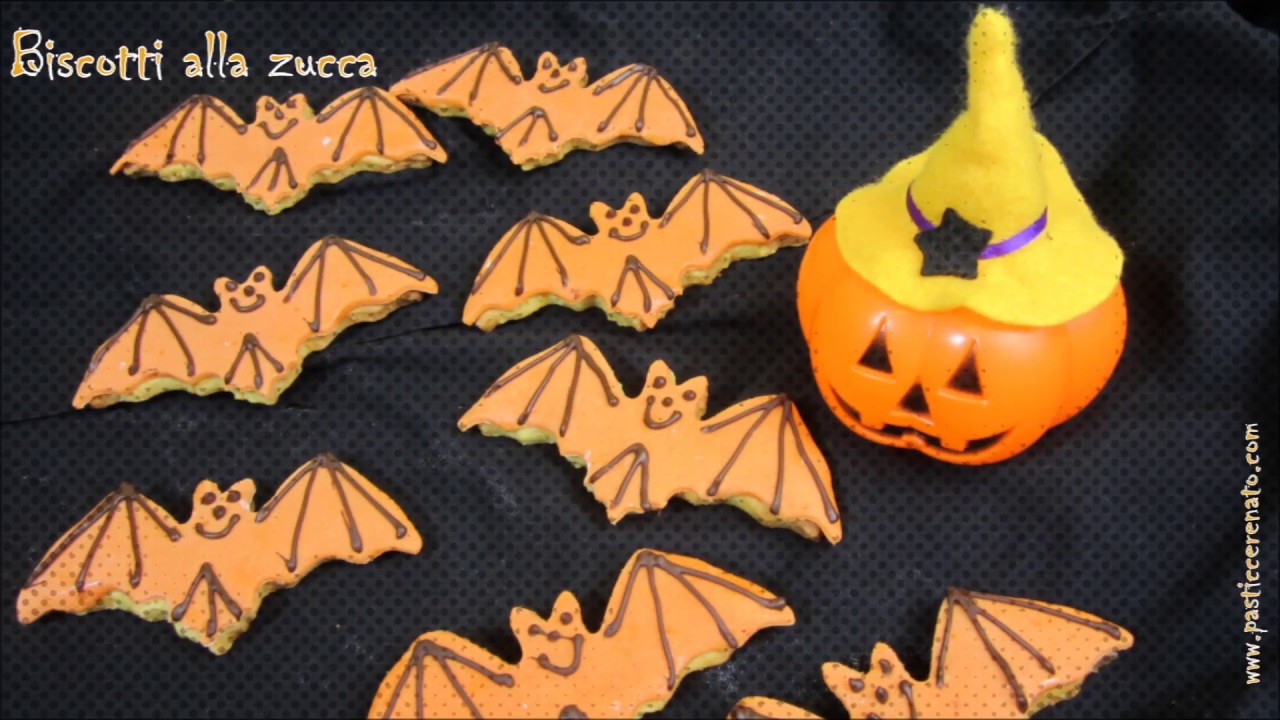 Biscotti alla zucca per Halloween